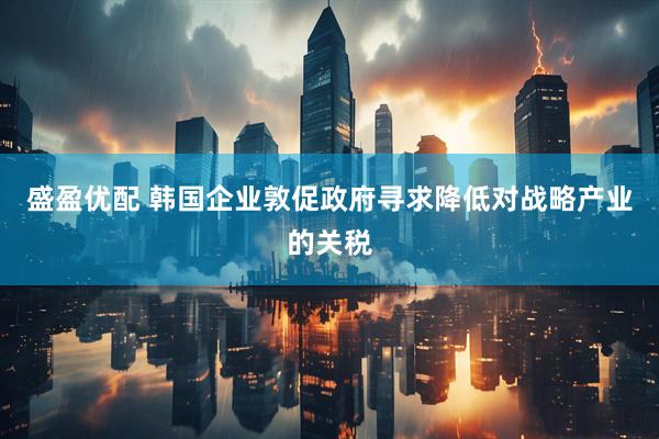 盛盈优配 韩国企业敦促政府寻求降低对战略产业的关税