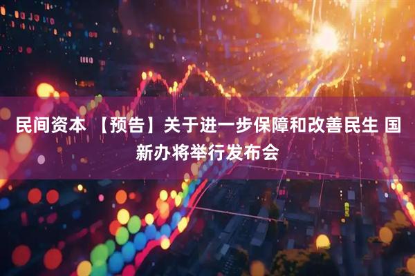 民间资本 【预告】关于进一步保障和改善民生 国新办将举行发布会