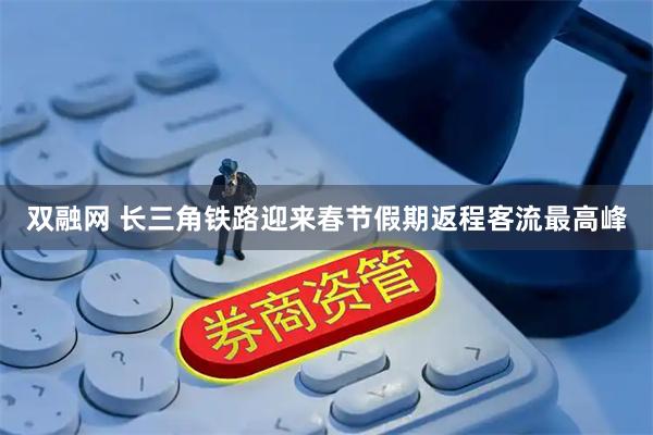 双融网 长三角铁路迎来春节假期返程客流最高峰